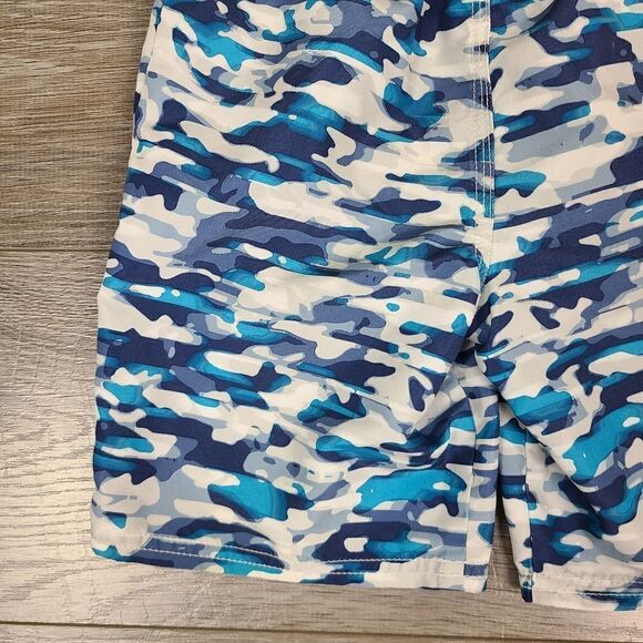 Ooshkosh Boy's Blue & White Camo Swim Trunks Size 6 - Picture 8 of 12